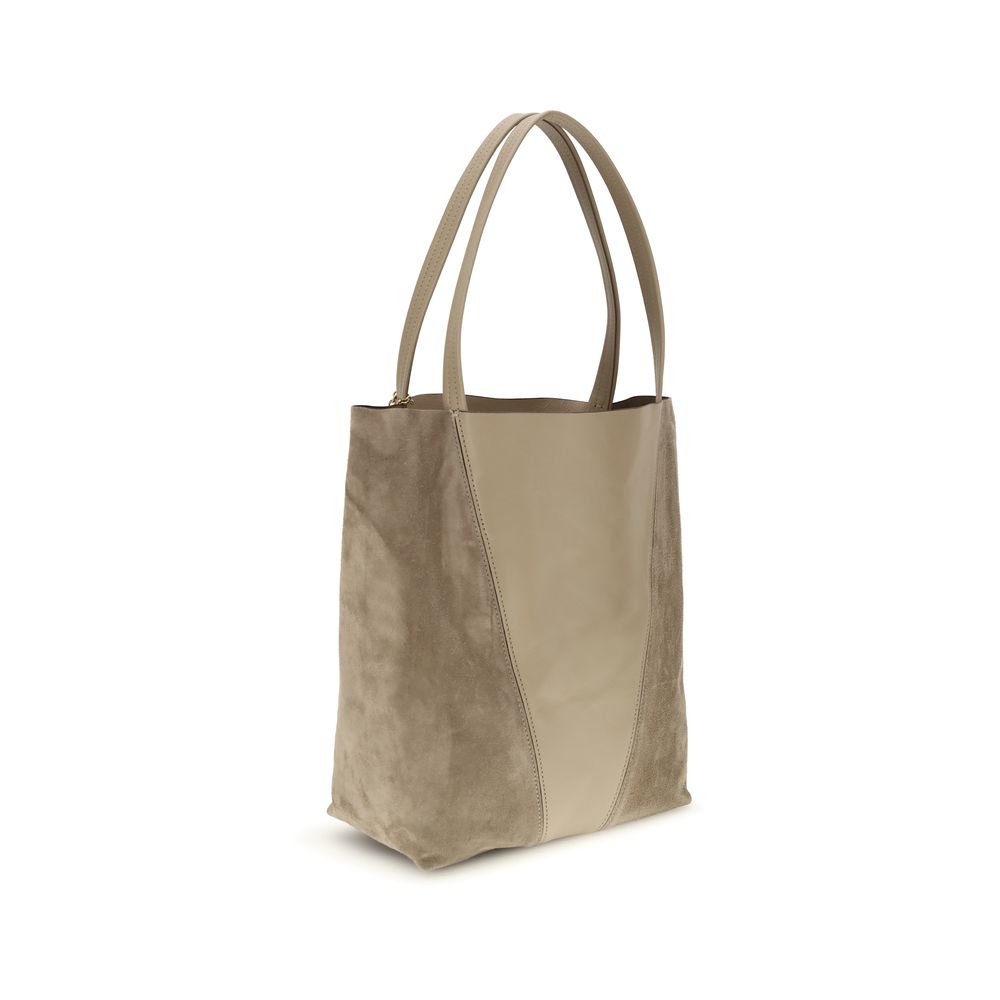 Beige Calf Leather Bos Taurus Shoulder Bag
