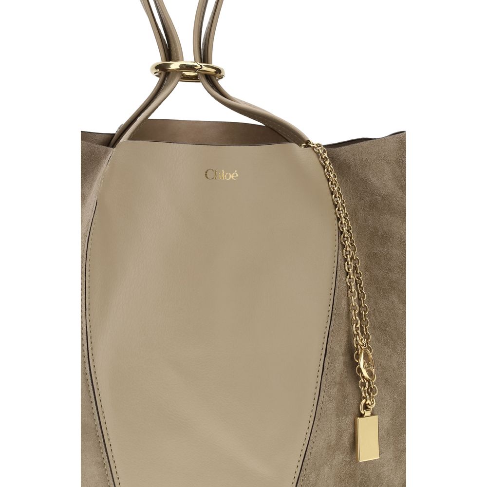 Beige Calf Leather Bos Taurus Shoulder Bag