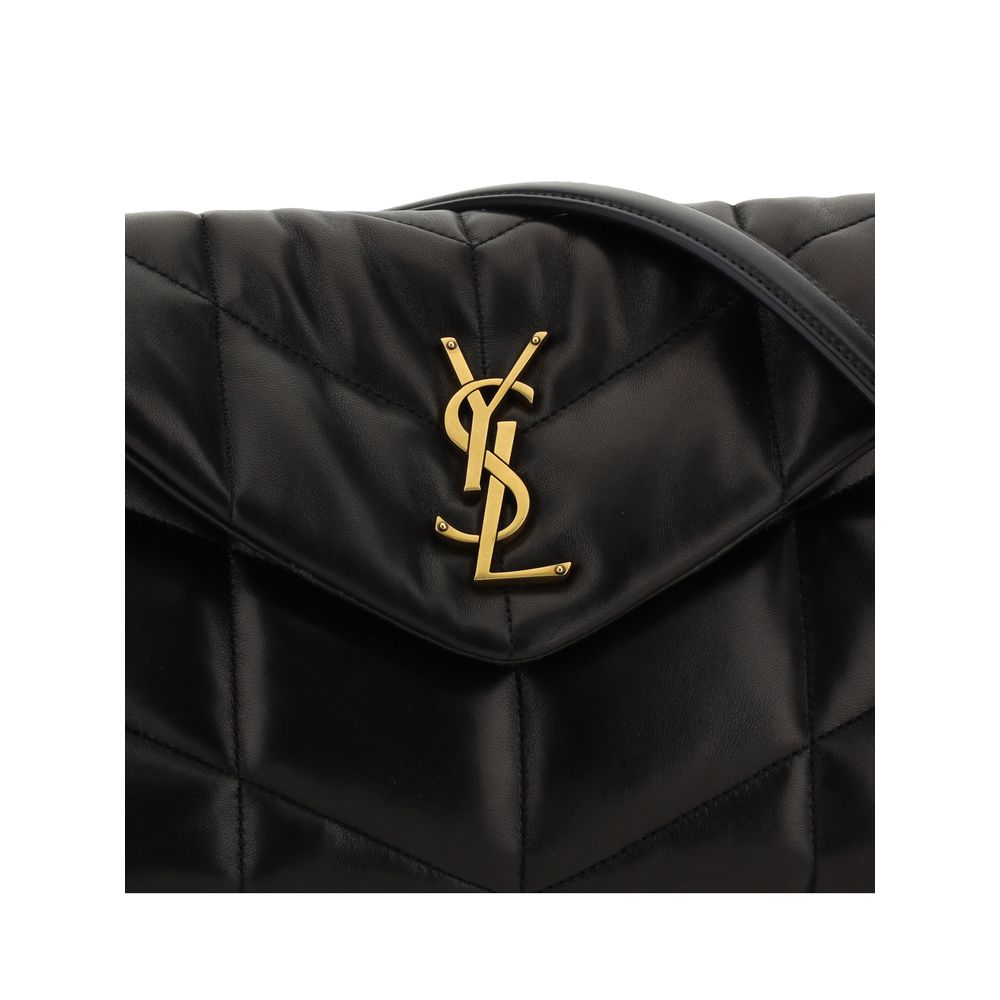 Black Lamb Leather Shoulder Bag