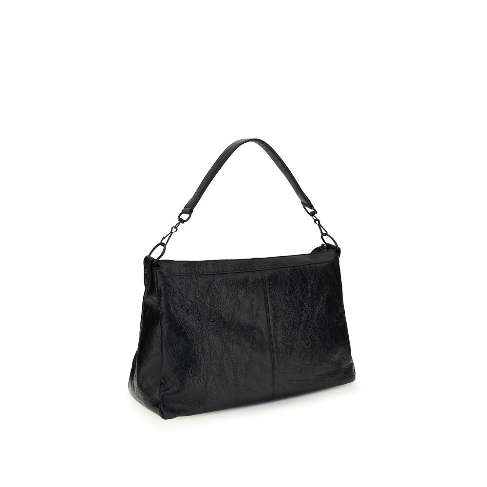 Balenciaga Black Lamb Ovis Aries Aries Shoulder Bag