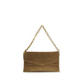 Brown Suede Leather Handbag