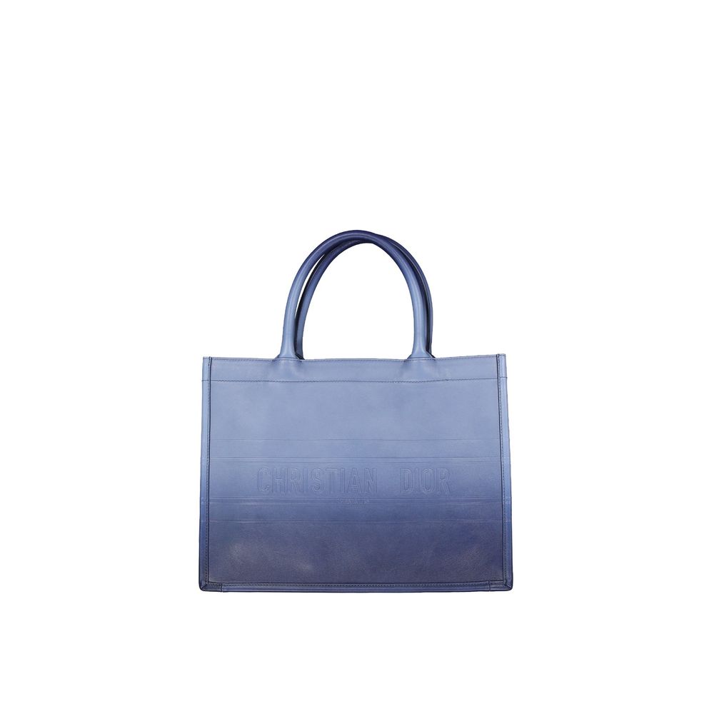 Blue Calfskin Tote Bag