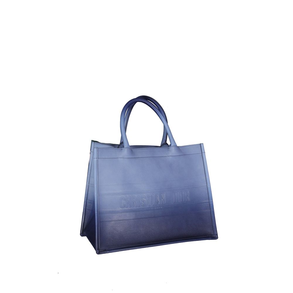 Blue Calfskin Tote Bag