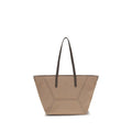 Beige Cotton Shoulder Bag