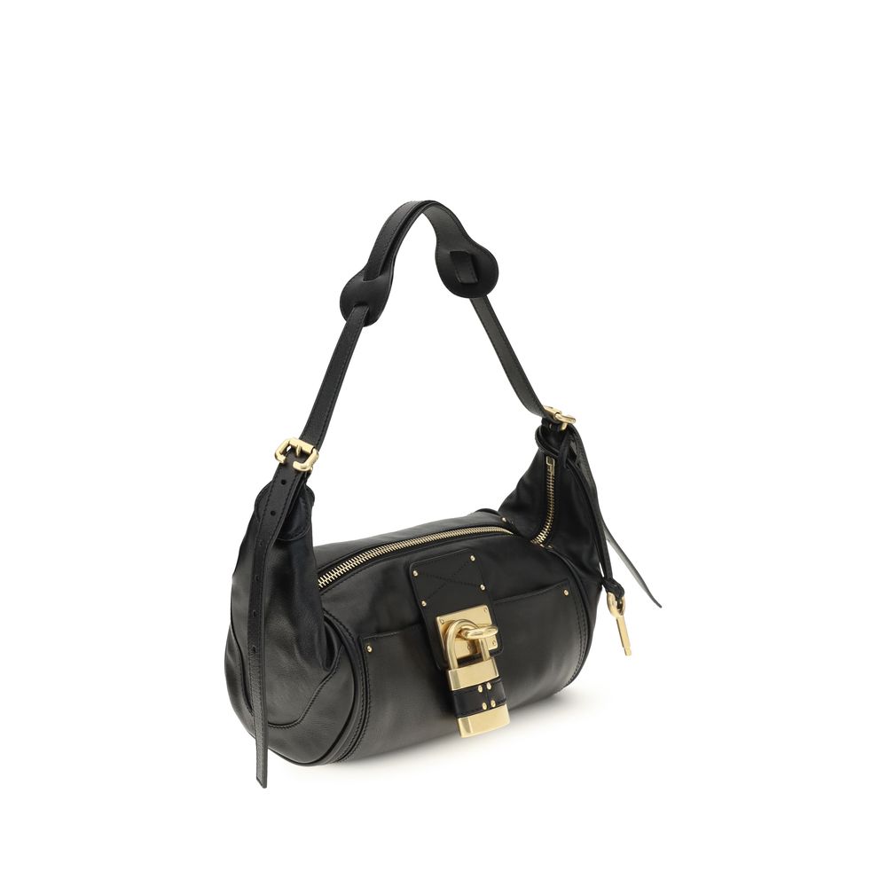 Black Calf Leather Bos Taurus Shoulder Bag