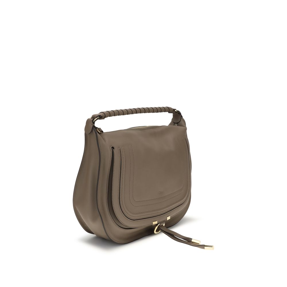 Beige Calf Leather Bos Taurus Shoulder Bag