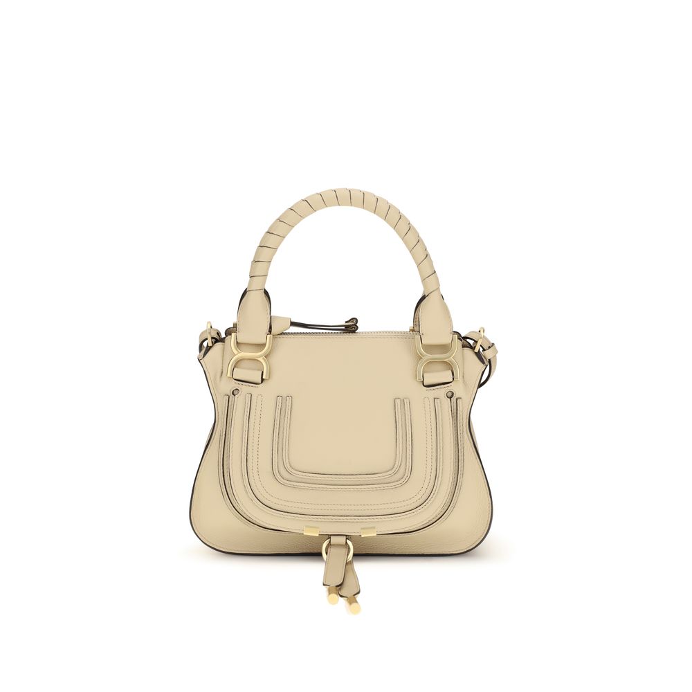 Beige Calf Leather Bos Taurus Handbag
