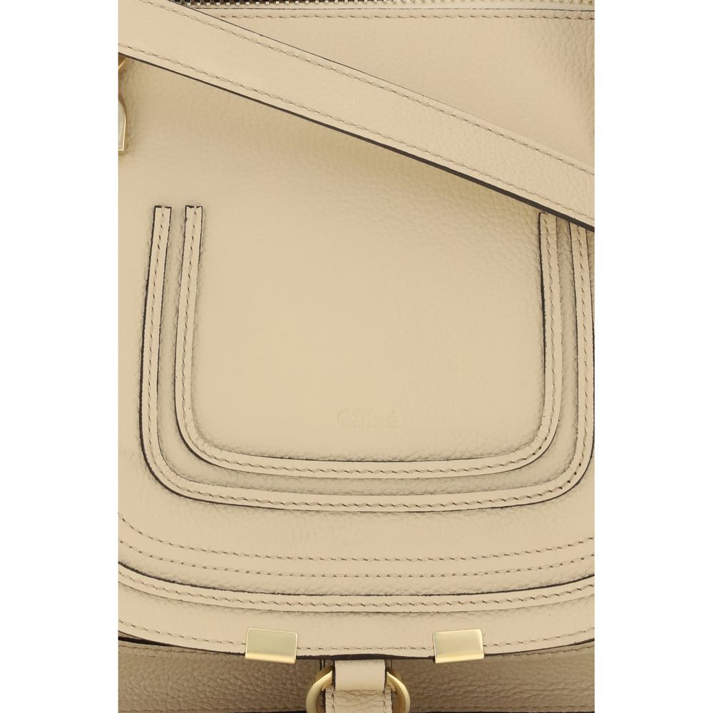 Beige Calf Leather Bos Taurus Handbag