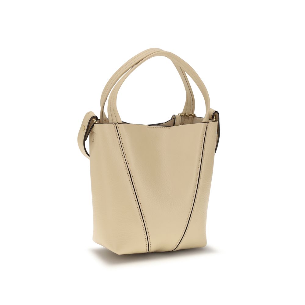 Beige Calf Leather Bos Taurus Shoulder Bag