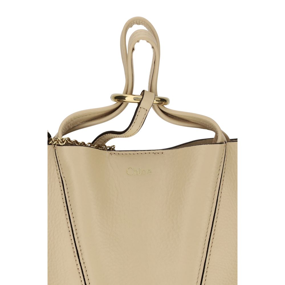 Beige Calf Leather Bos Taurus Shoulder Bag