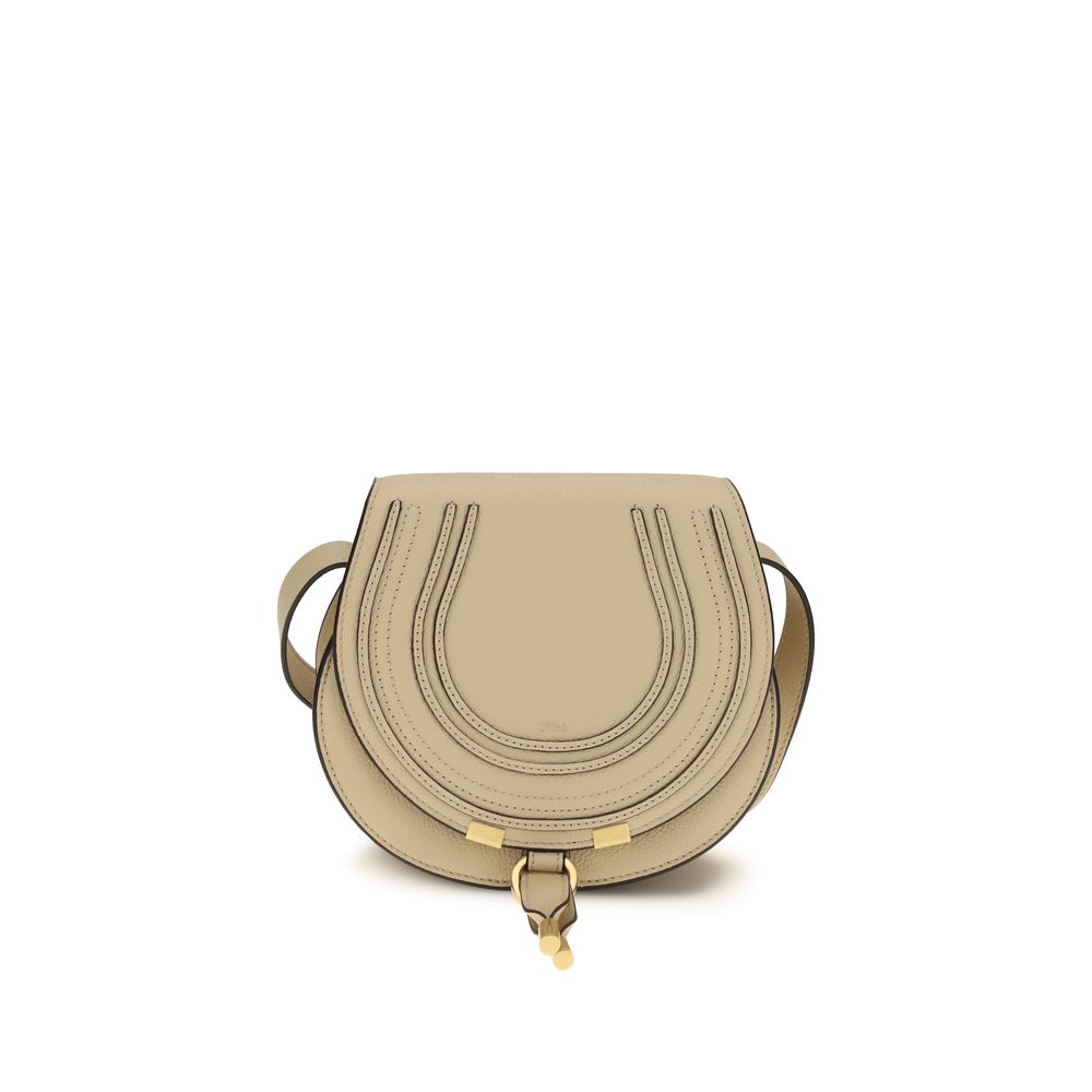 Beige Calf Leather Bos Taurus Shoulder Bag