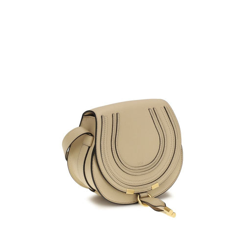 Beige Calf Leather Bos Taurus Shoulder Bag