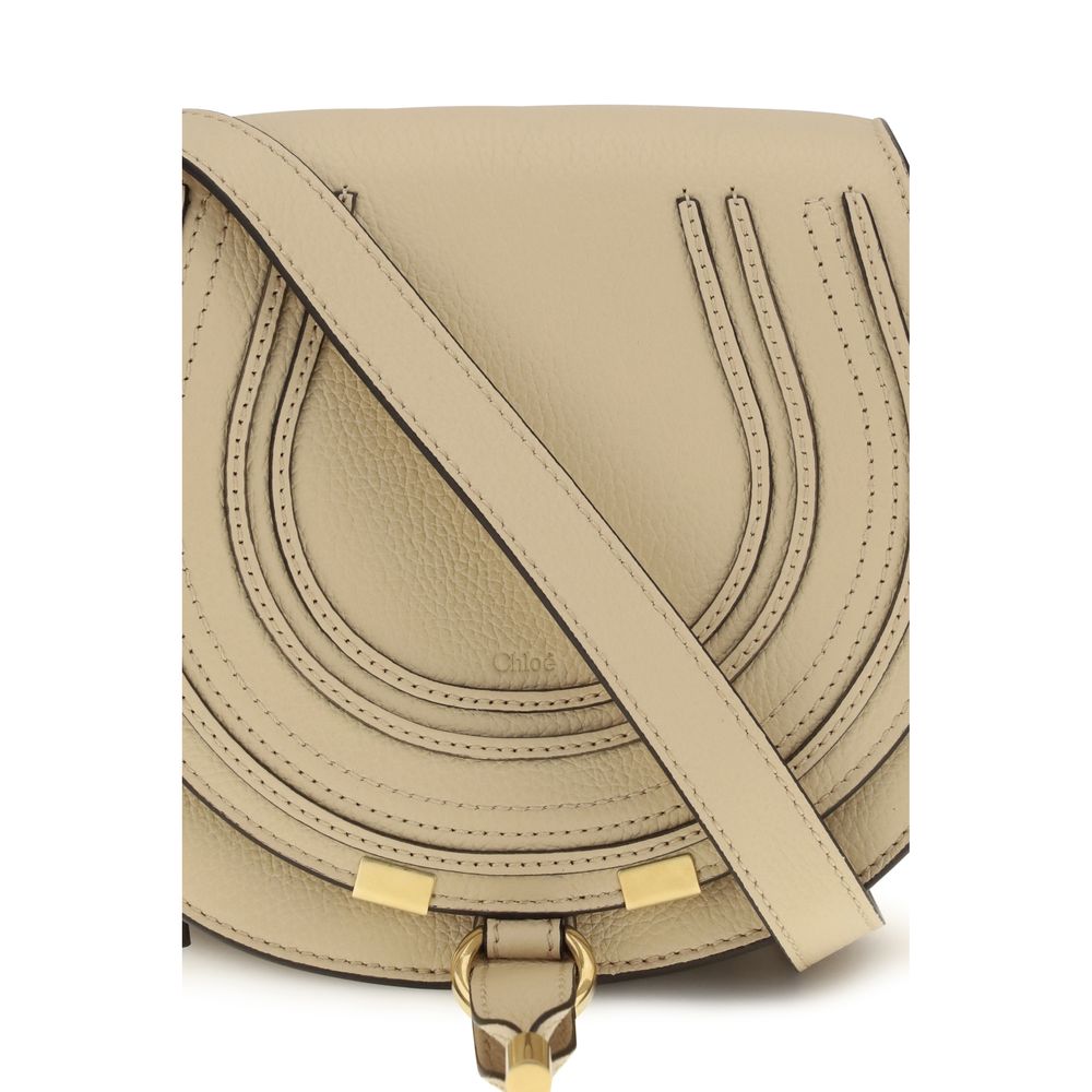 Beige Calf Leather Bos Taurus Shoulder Bag