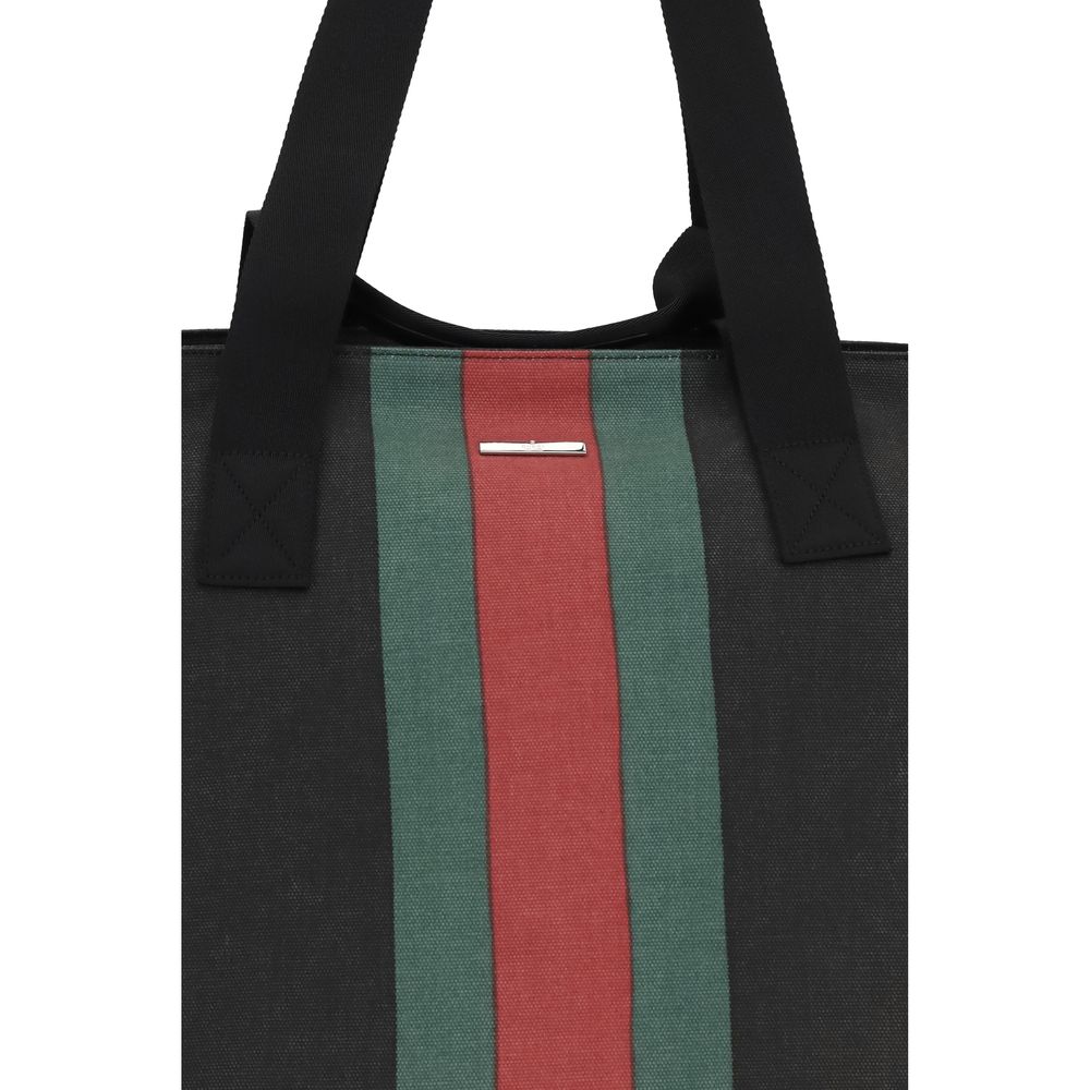 Black Cotton Shoulder Bag