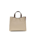 Beige Calf Leather Bos Taurus Shoulder Bag