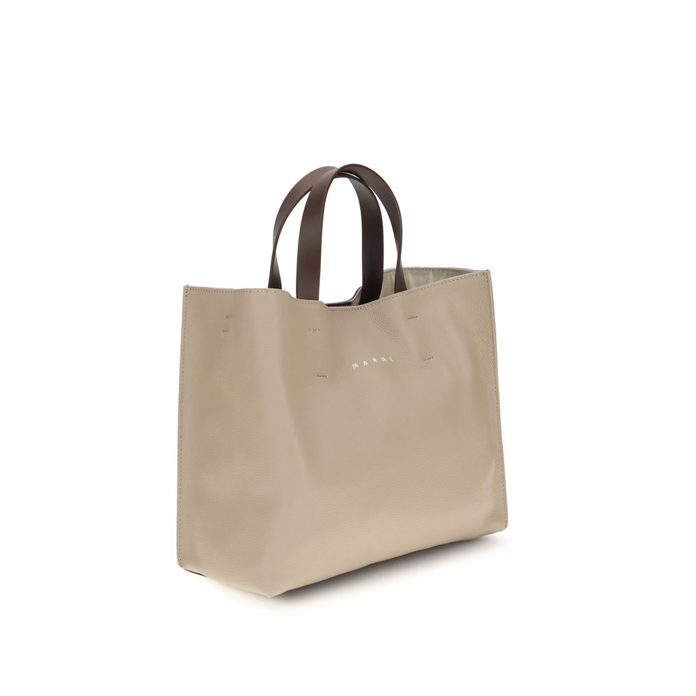 Beige Calf Leather Bos Taurus Shoulder Bag