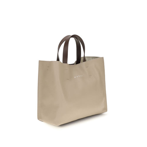 Beige Calf Leather Bos Taurus Shoulder Bag