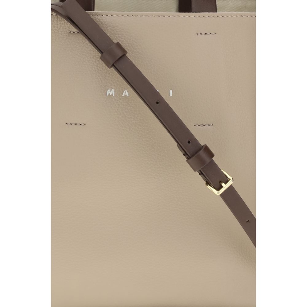 Beige Calf Leather Bos Taurus Handbag