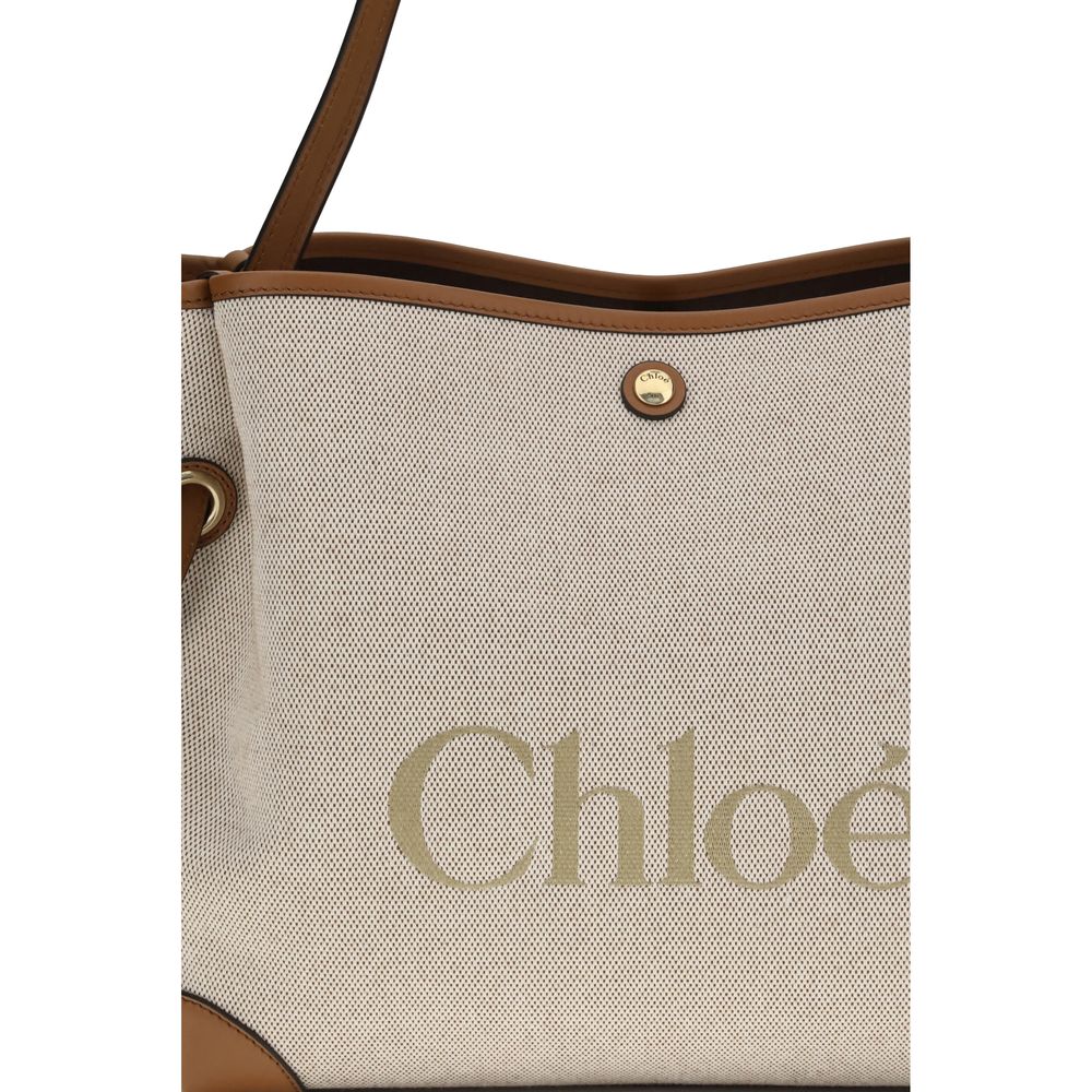 Beige Cotton Shoulder Bag