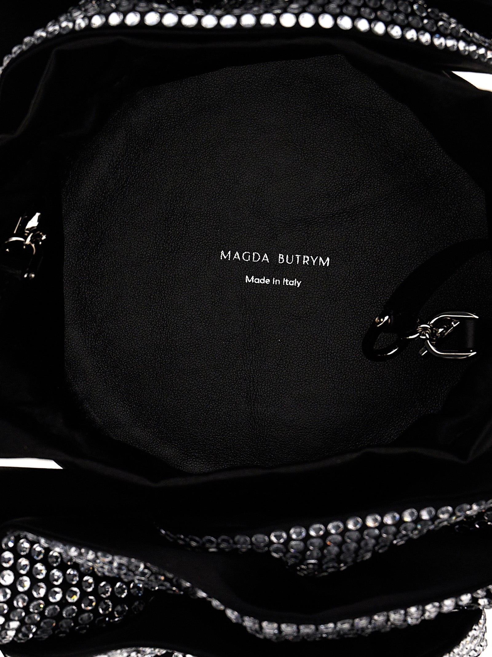 Black Viscose Crossbody Bag