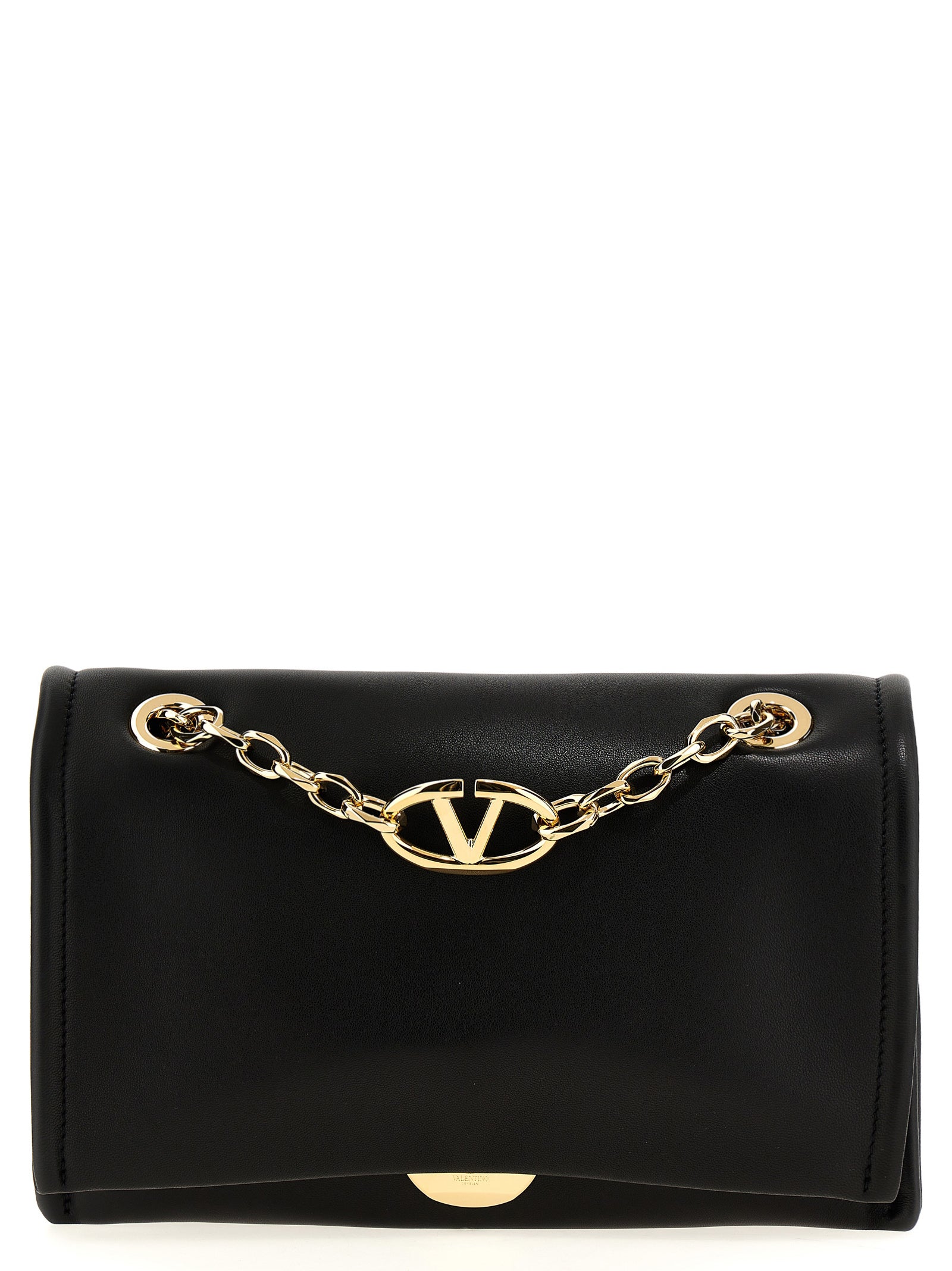 Black Lamb Leather Shoulder Bag