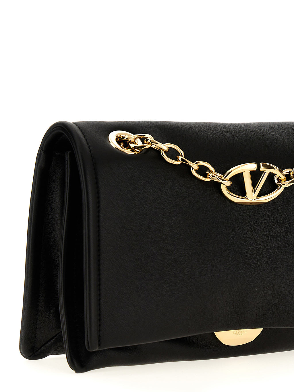 Black Lamb Leather Shoulder Bag