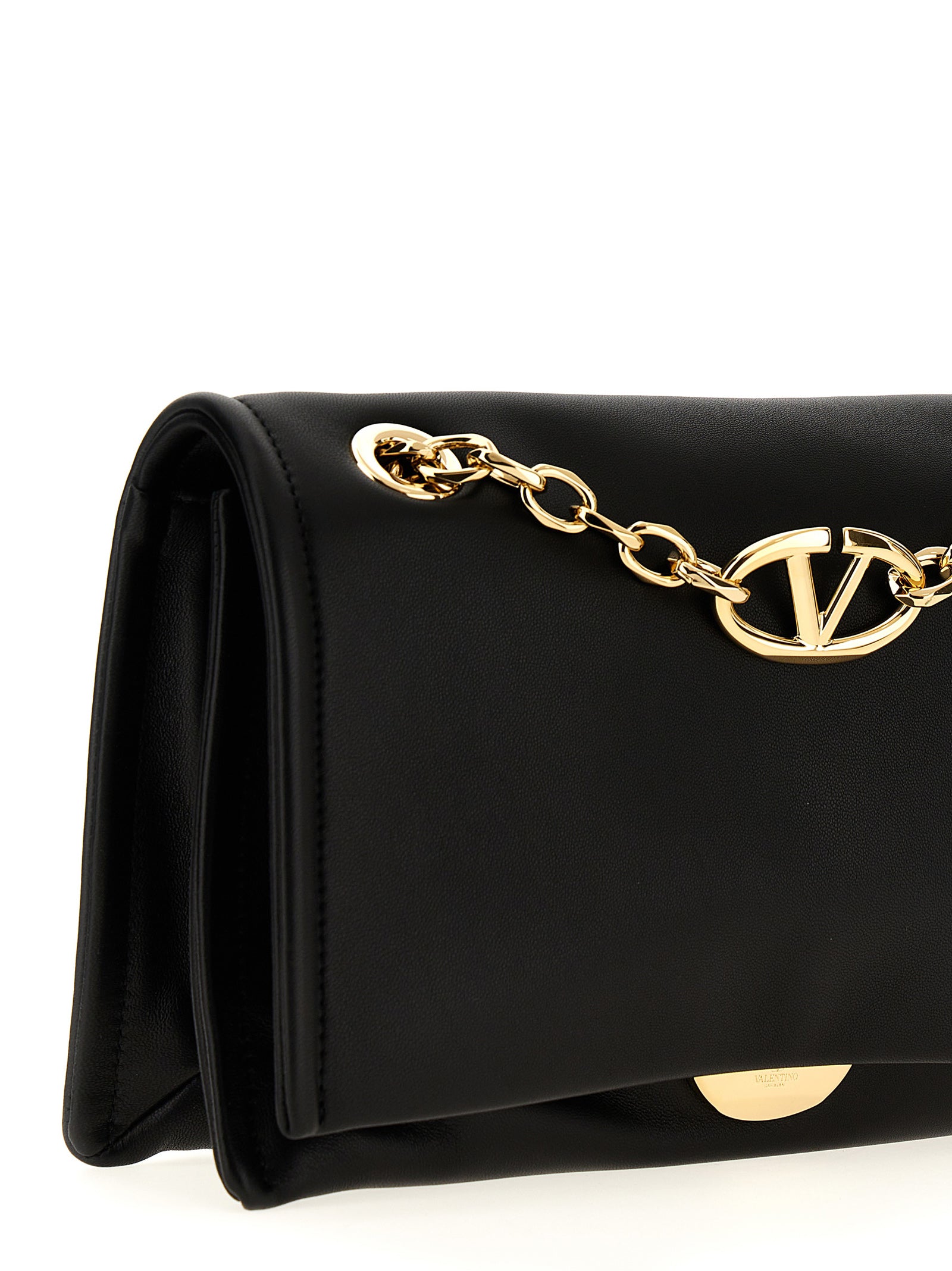 Black Lamb Leather Shoulder Bag