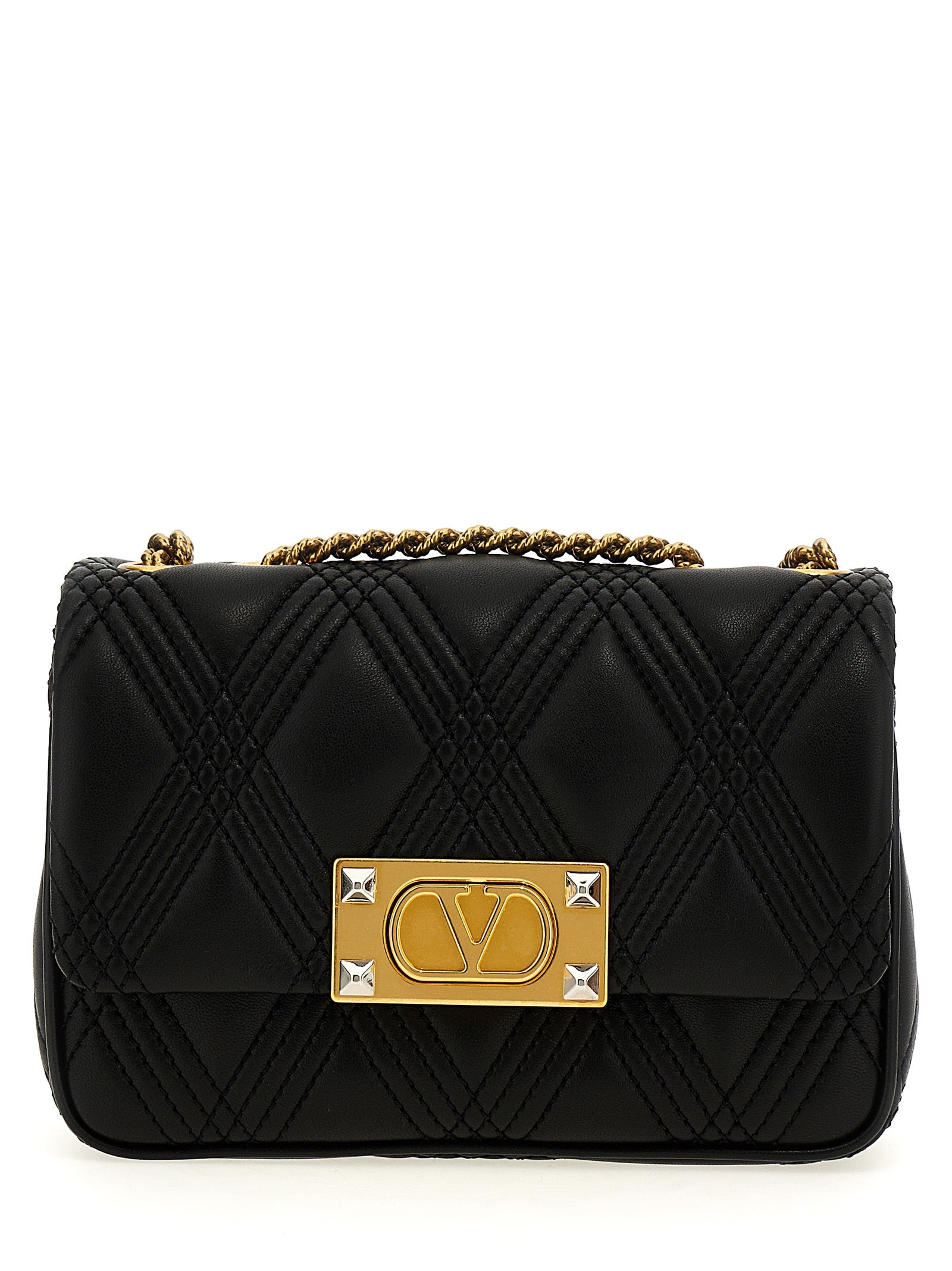 Black Lamb Leather Shoulder Bag