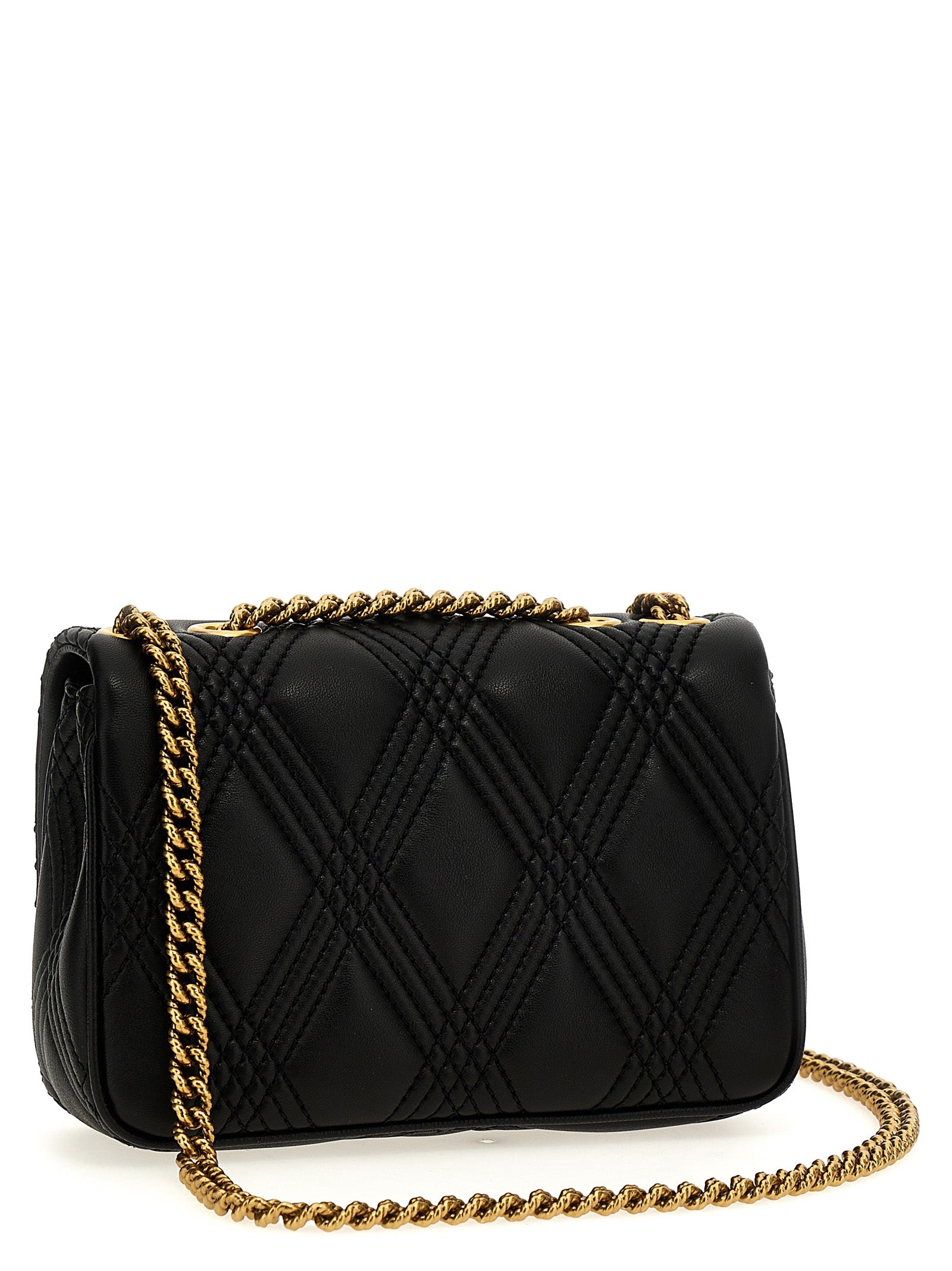 Black Lamb Leather Shoulder Bag