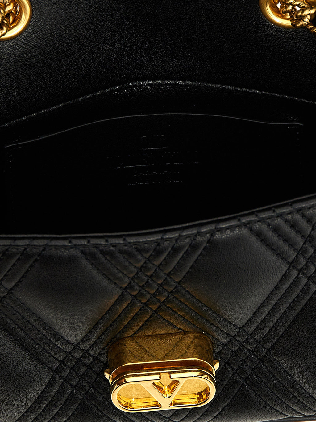 Black Lamb Leather Shoulder Bag