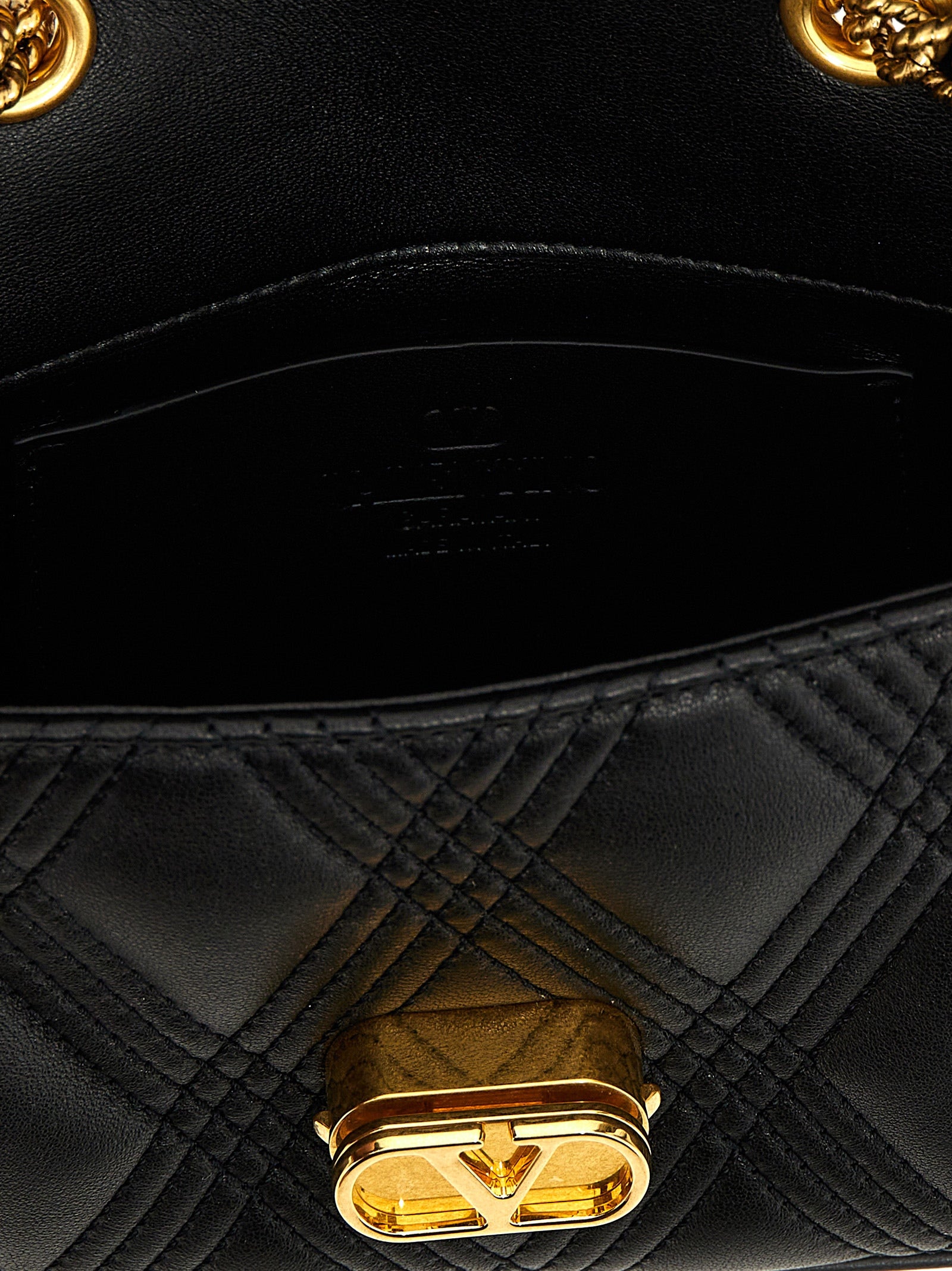 Black Lamb Leather Shoulder Bag