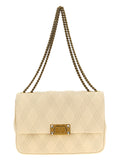 White Lamb Leather Shoulder Bag