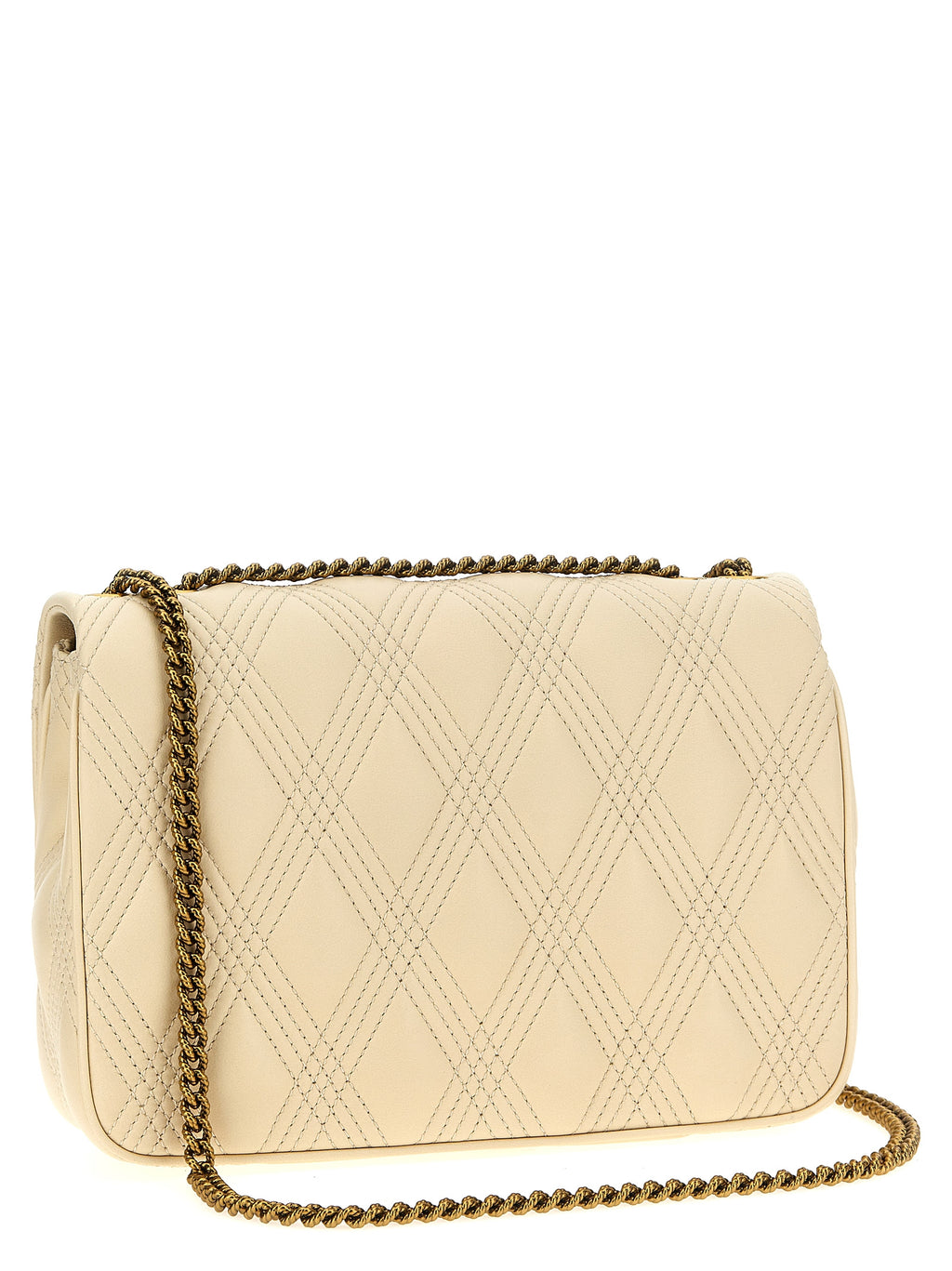 White Lamb Leather Shoulder Bag