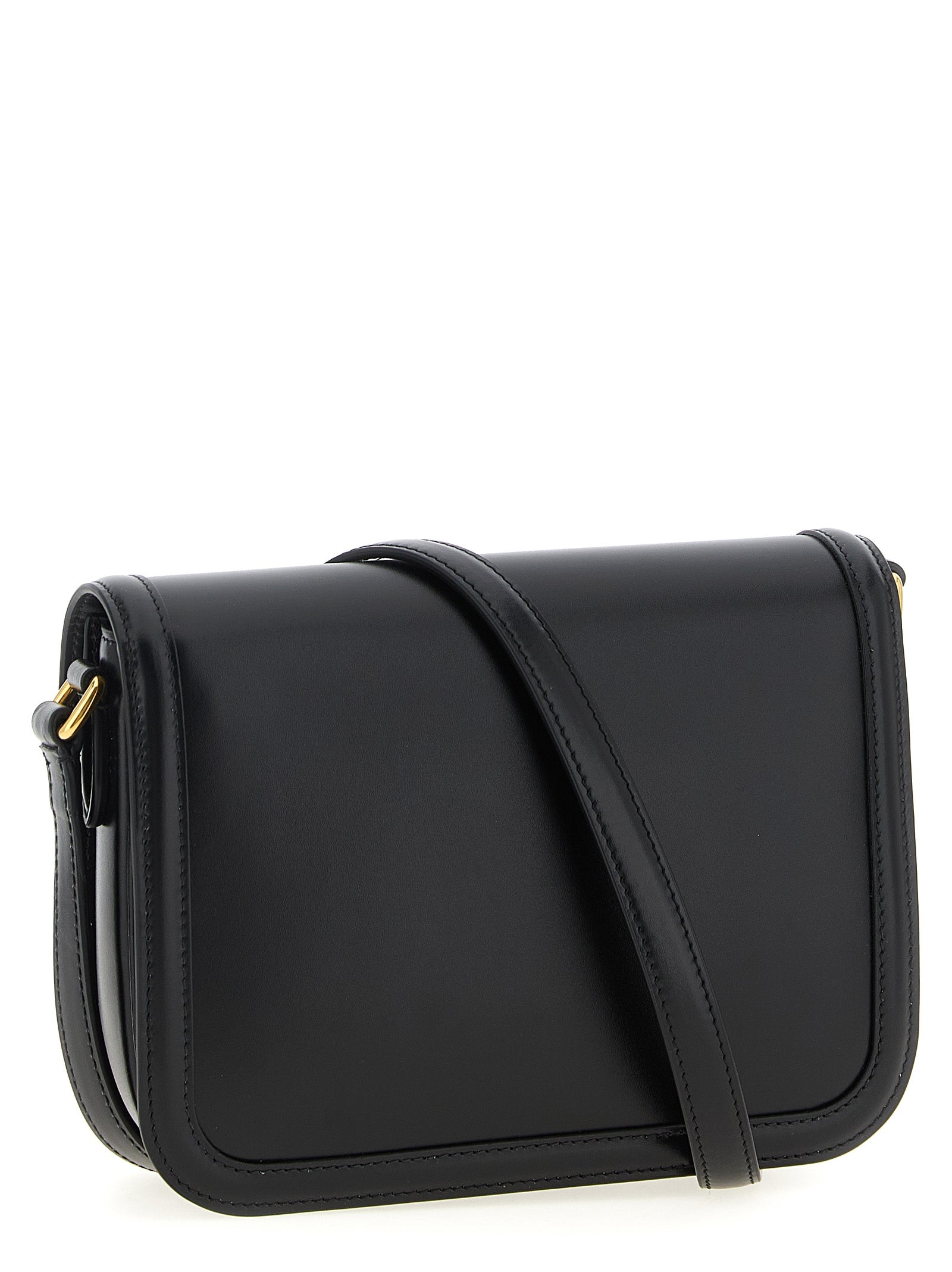 Black Calfskin Crossbody Bag
