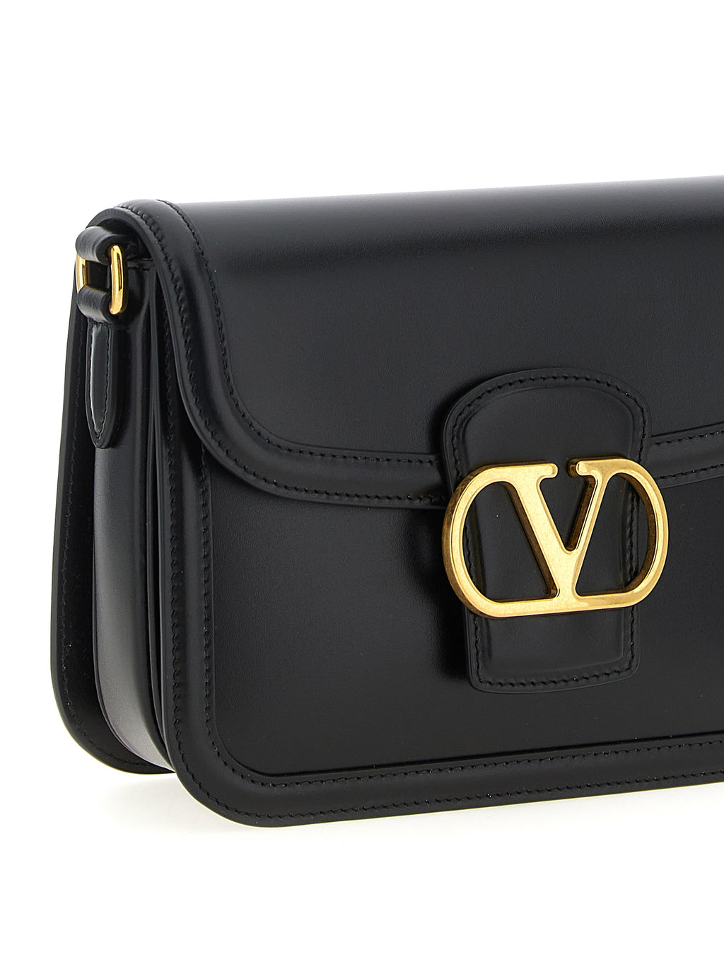 Black Calfskin Crossbody Bag