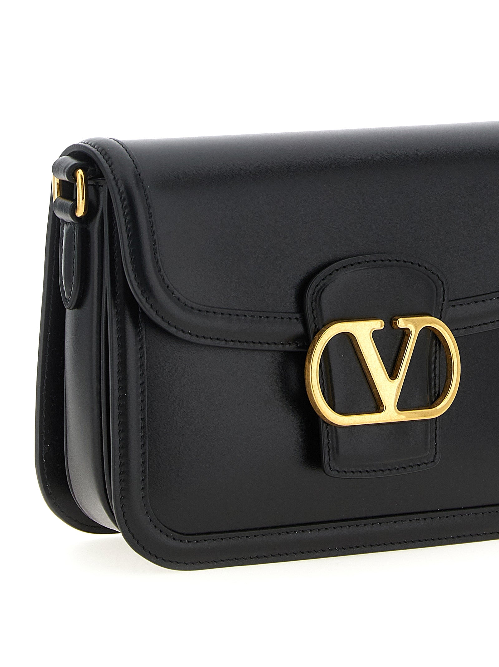 Black Calfskin Crossbody Bag