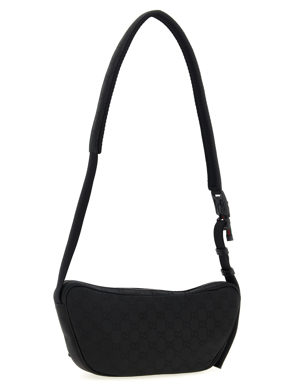 Black Polyester Crossbody Bag