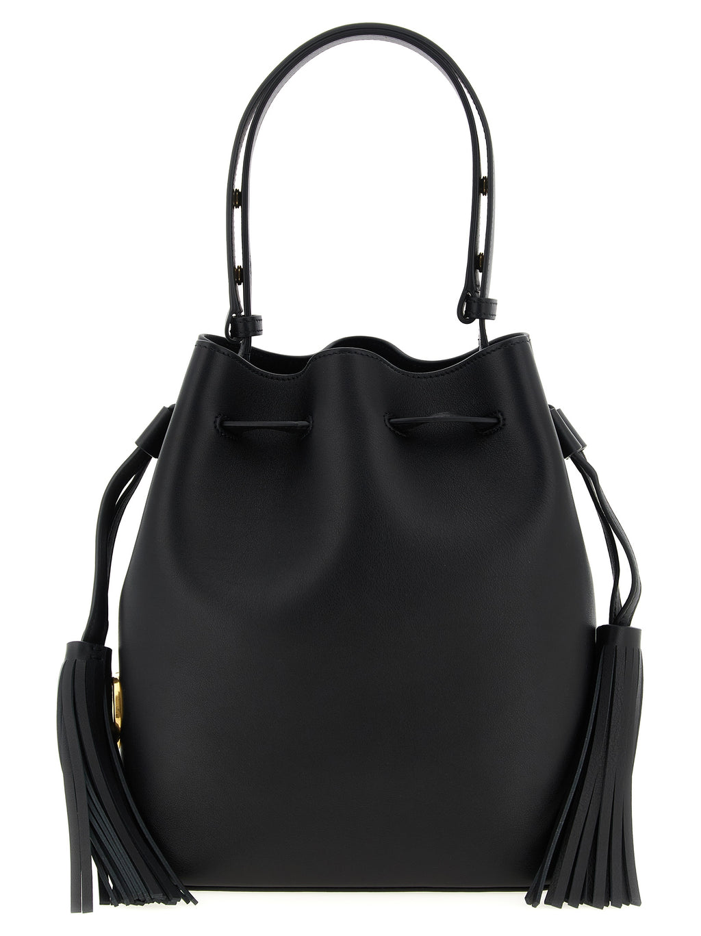 Black Calfskin Shoulder Bag