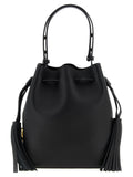 Black Calfskin Shoulder Bag