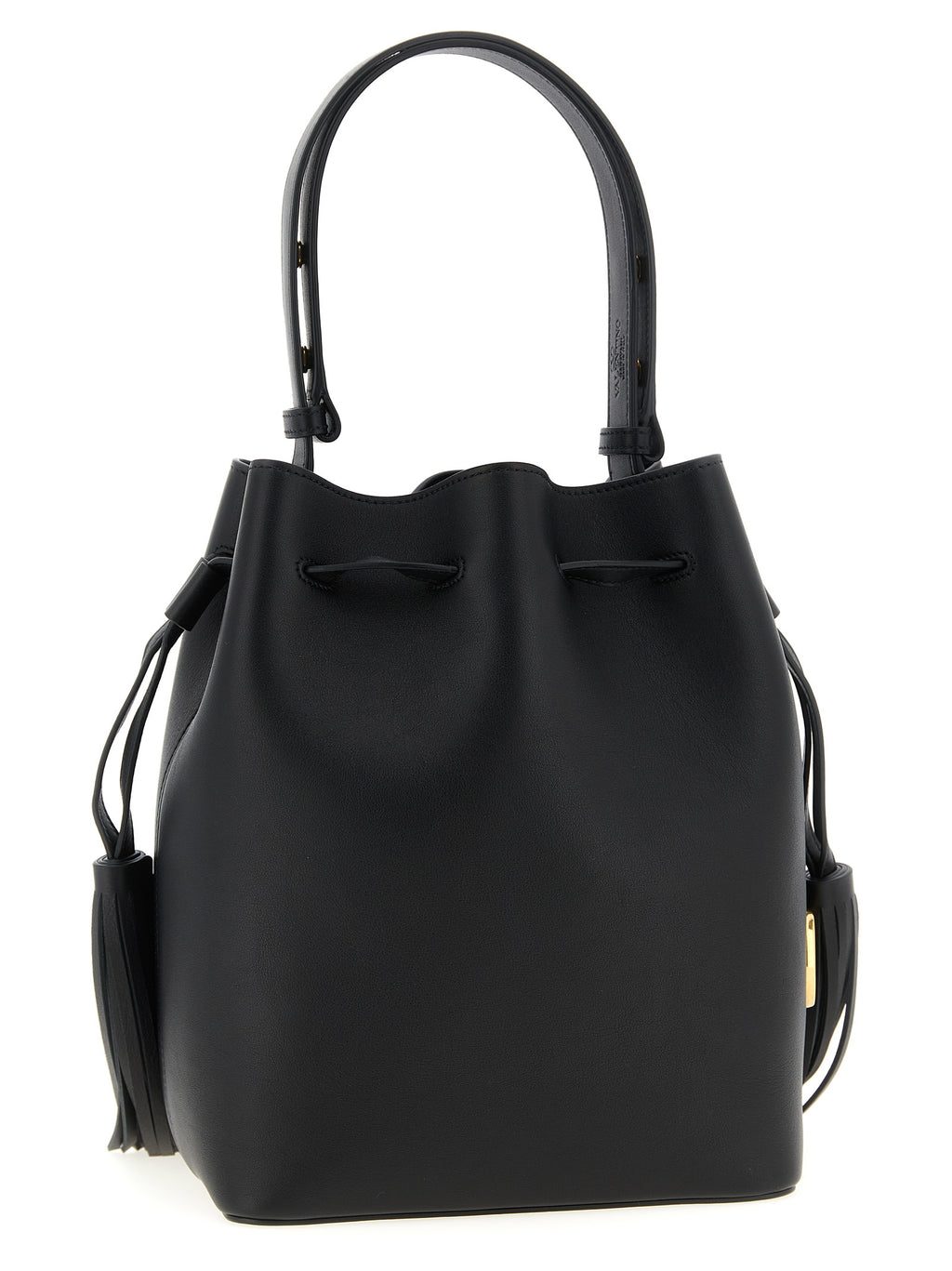 Black Calfskin Shoulder Bag