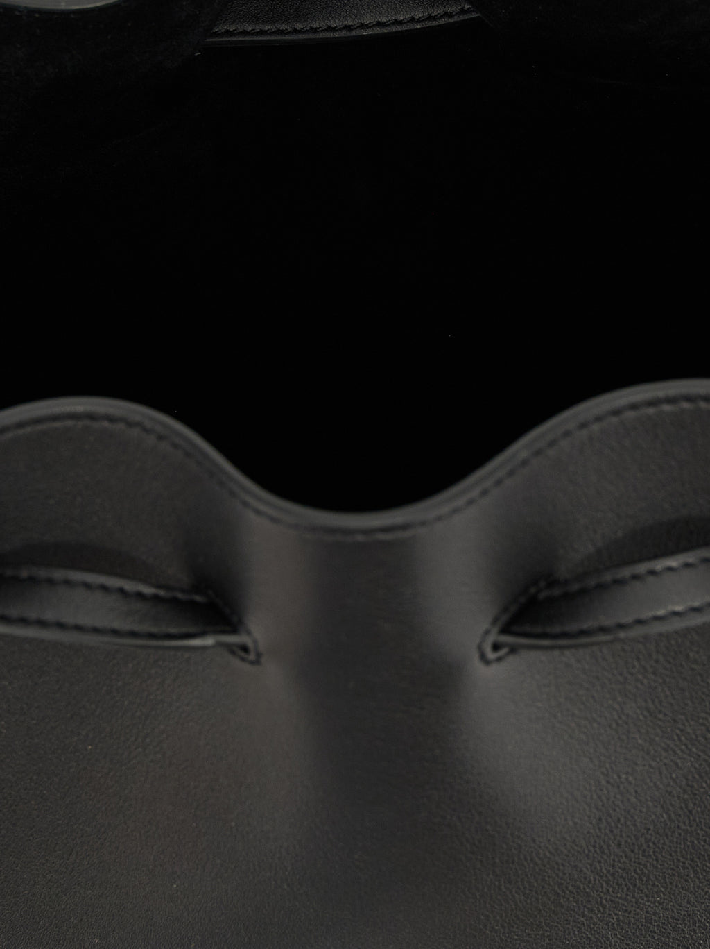 Black Calfskin Shoulder Bag