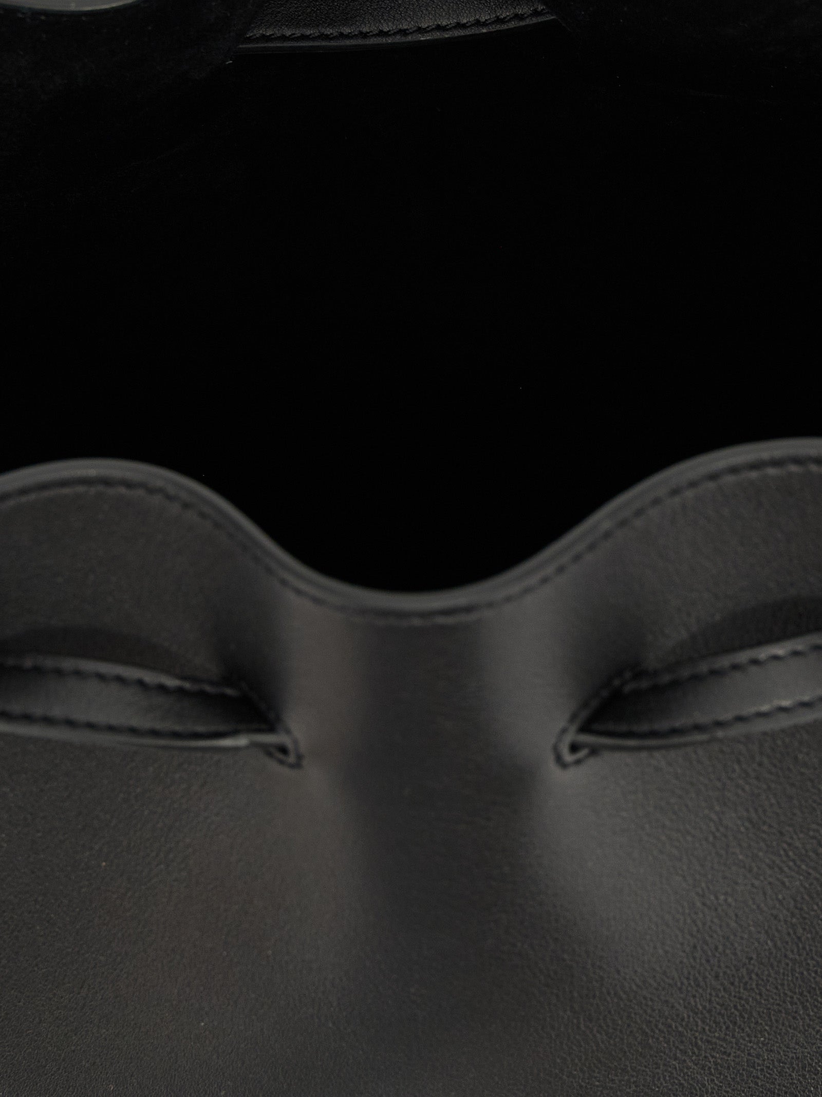 Black Calfskin Shoulder Bag