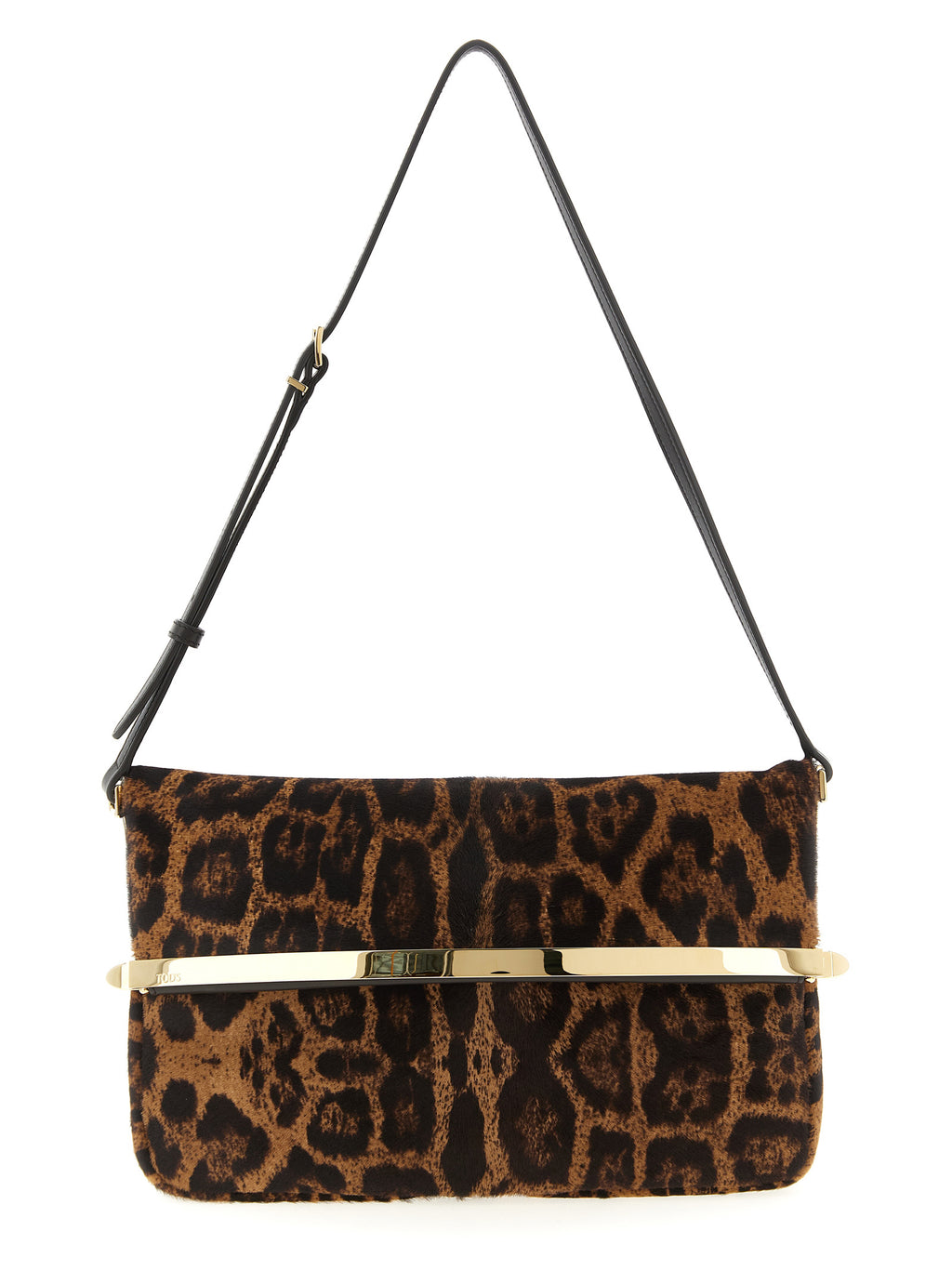 Brown Calfskin Shoulder Bag