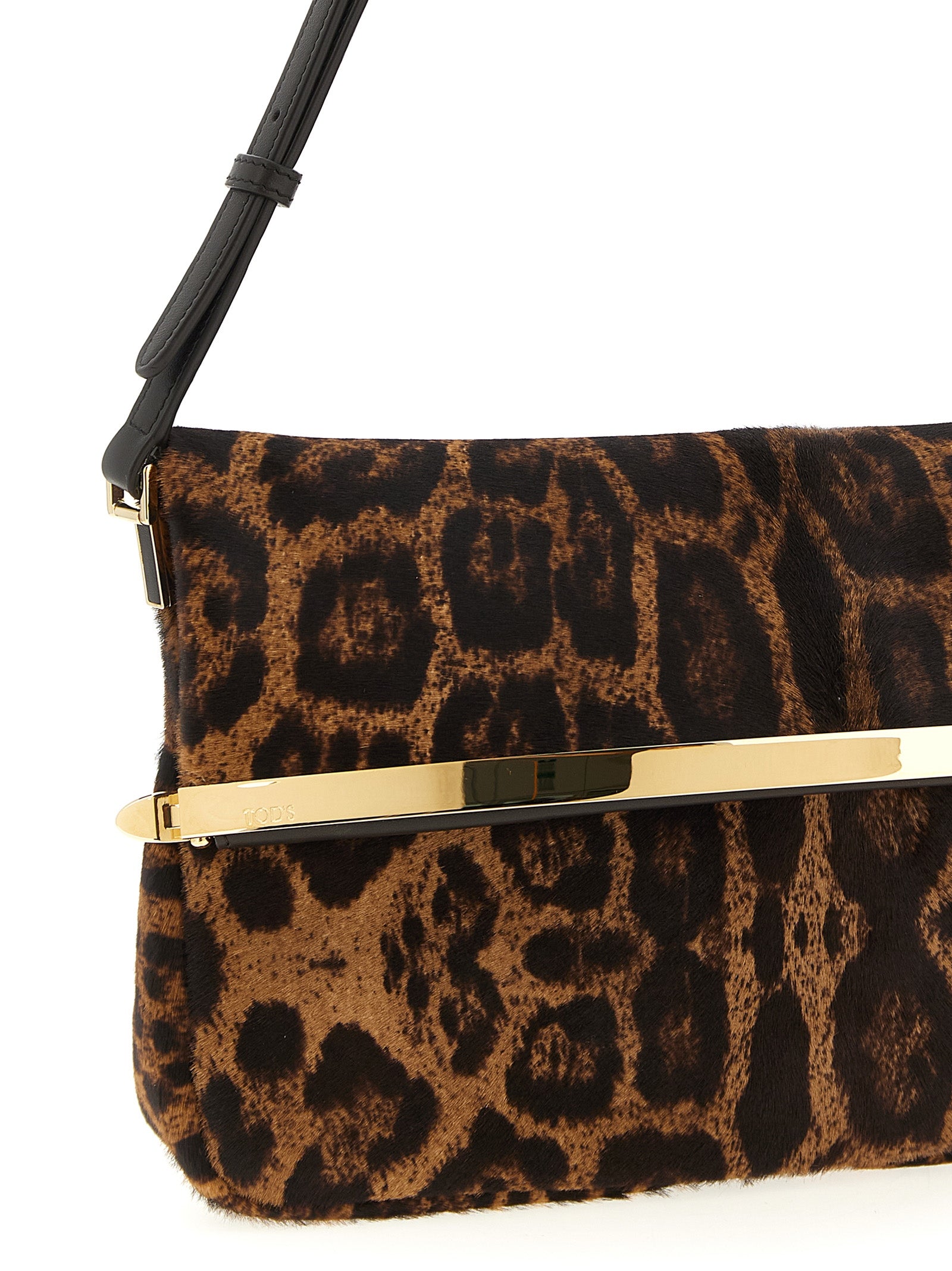 Brown Calfskin Shoulder Bag