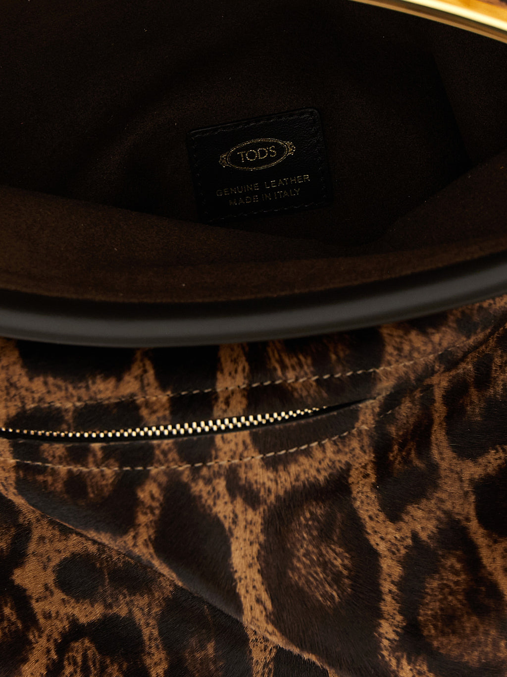 Brown Calfskin Shoulder Bag