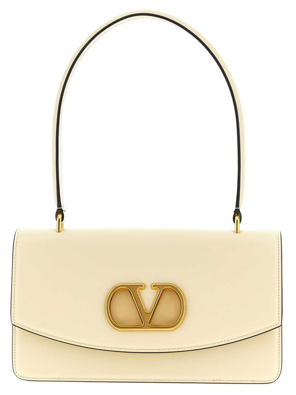 White Calfskin Shoulder Bag