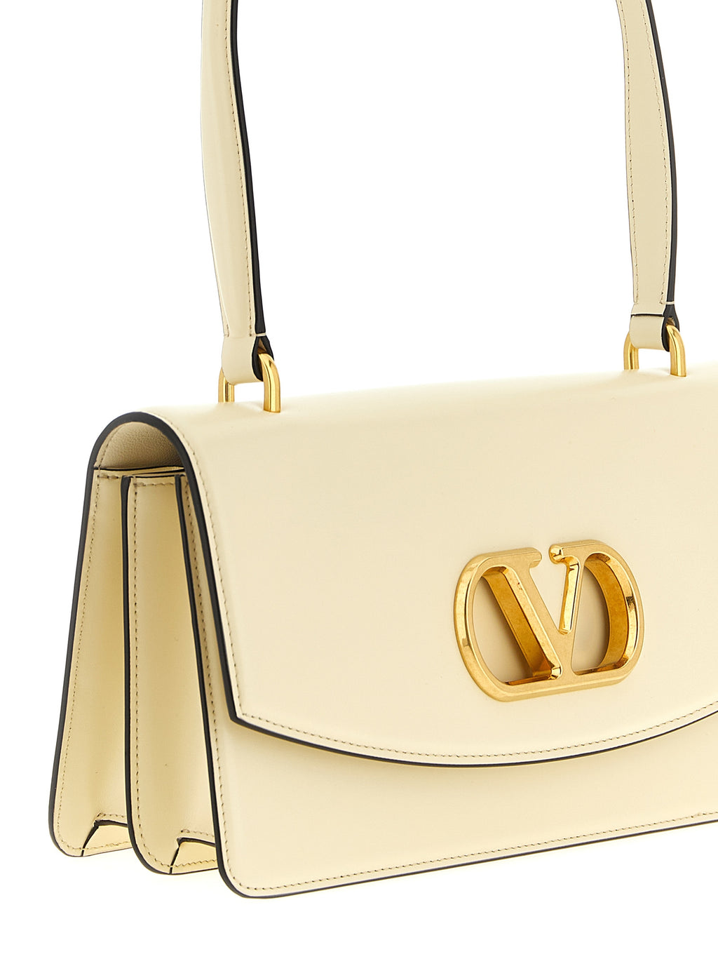 White Calfskin Shoulder Bag