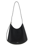 Black Bovine Leather Shoulder Bag