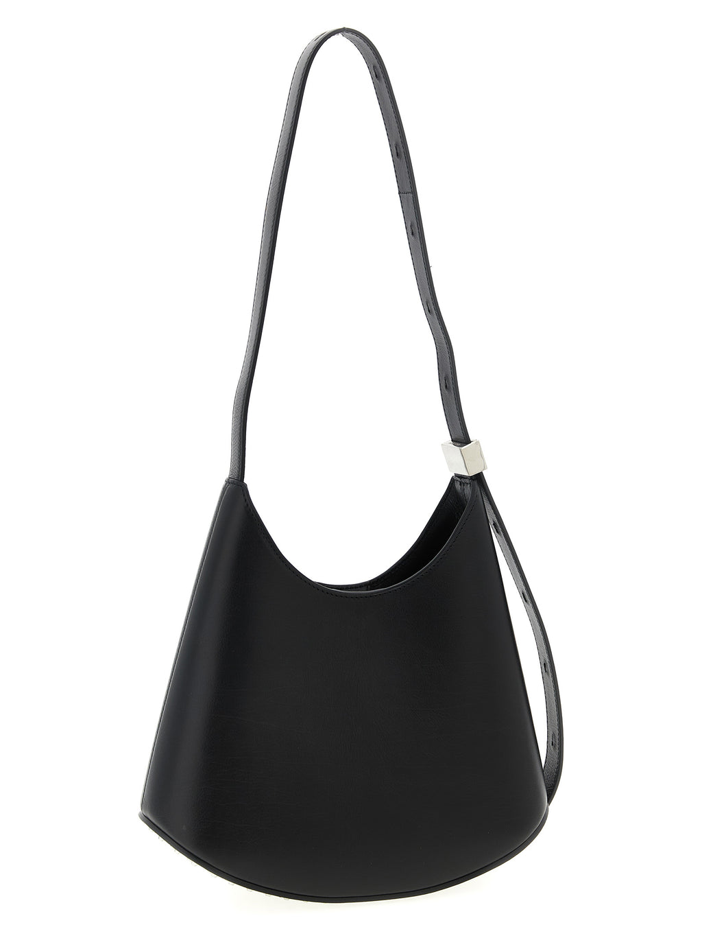 Black Bovine Leather Shoulder Bag