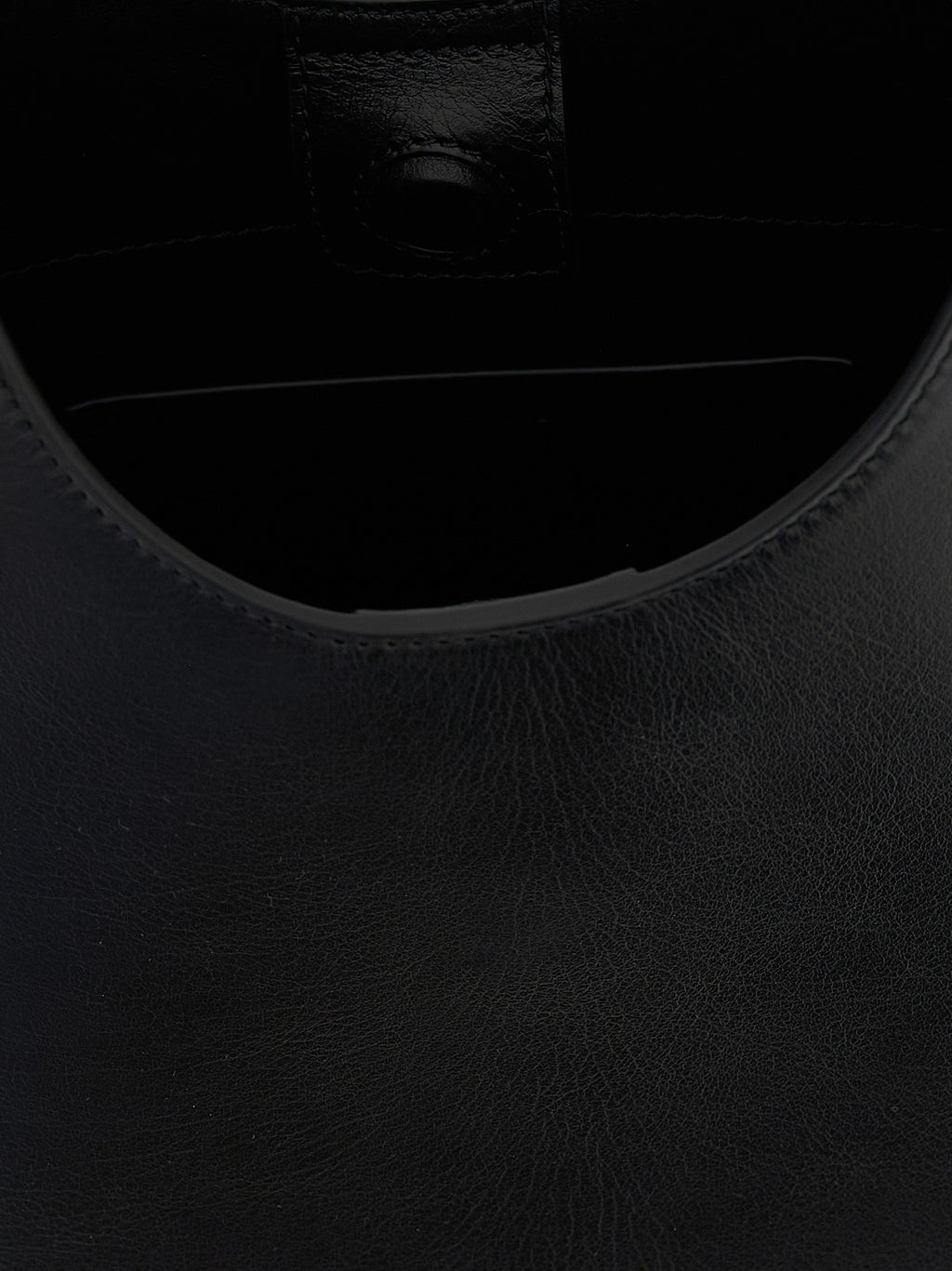 Black Bovine Leather Shoulder Bag